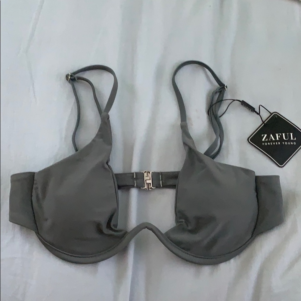 grey zaful bikini top